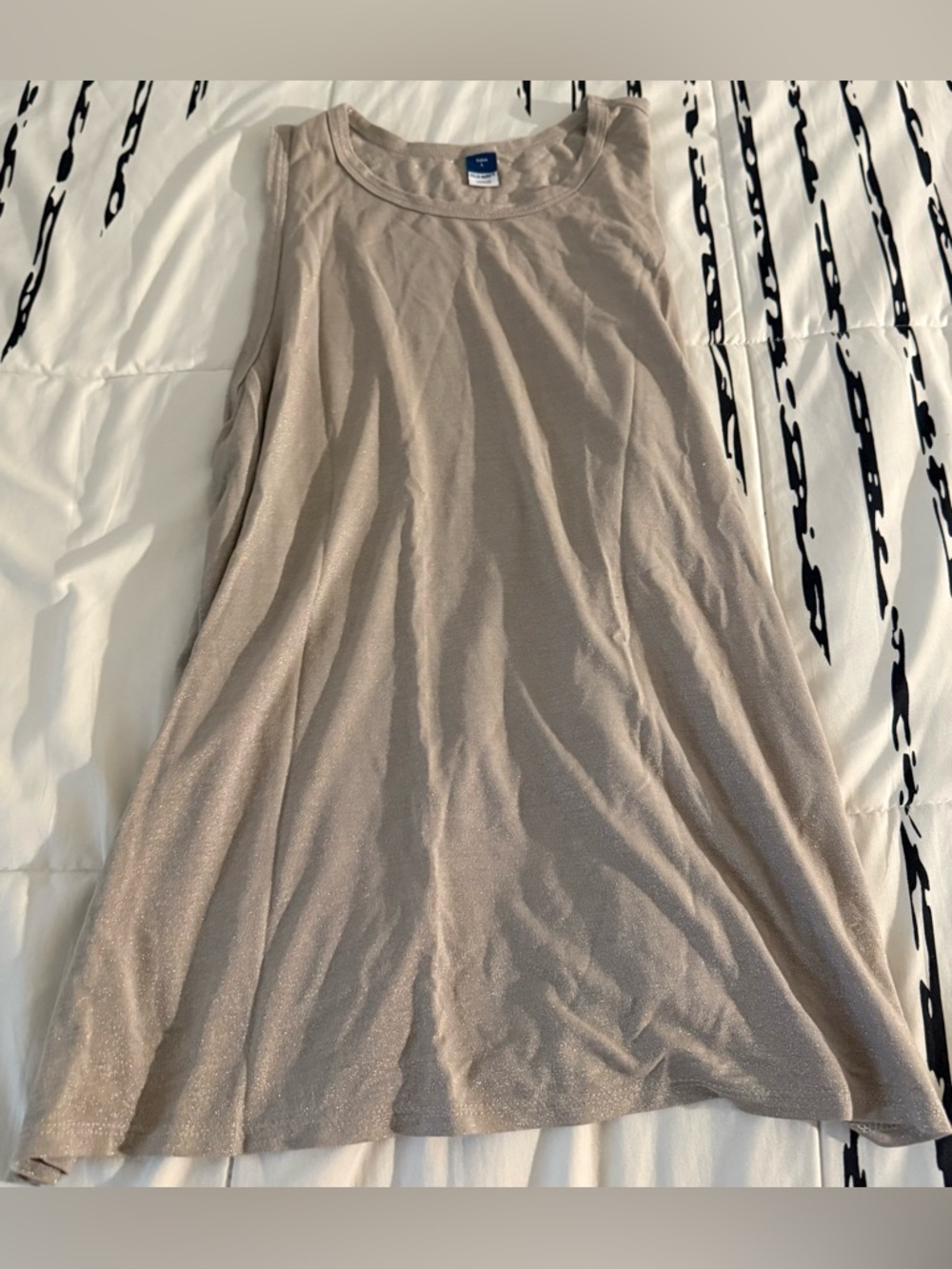 Tan Old Navy Luxe Sleeveless Shine Top; Large
